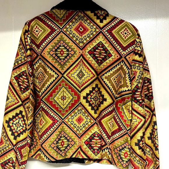 Vintage Silverado Tapestry Jacket Native American Print Made in USA - Picture 5 of 11